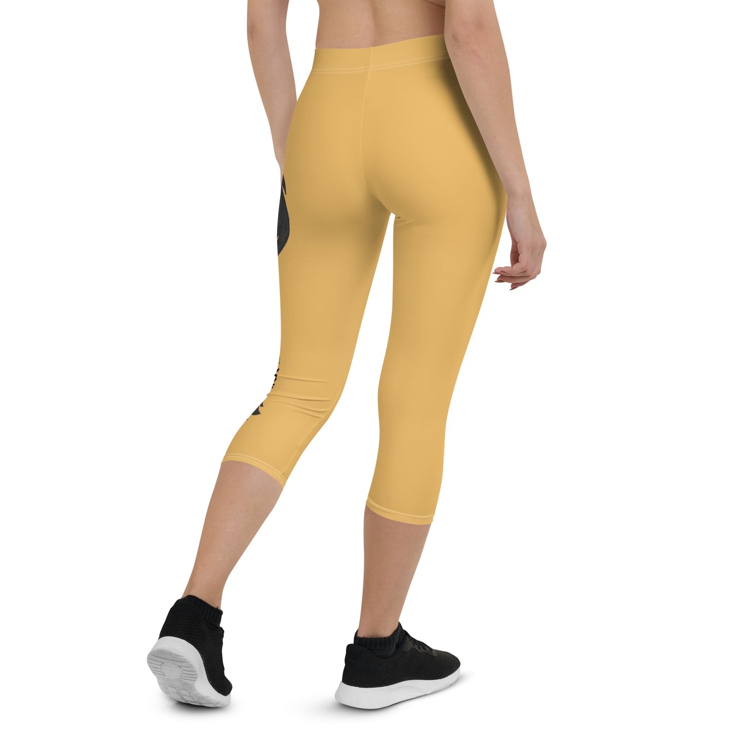 0302 Capri Leggings, Solid Gold