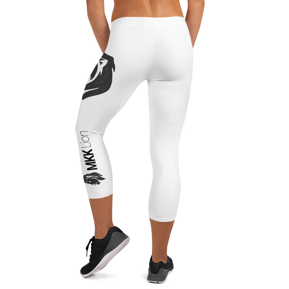 0302 Capri Leggings, Solid White