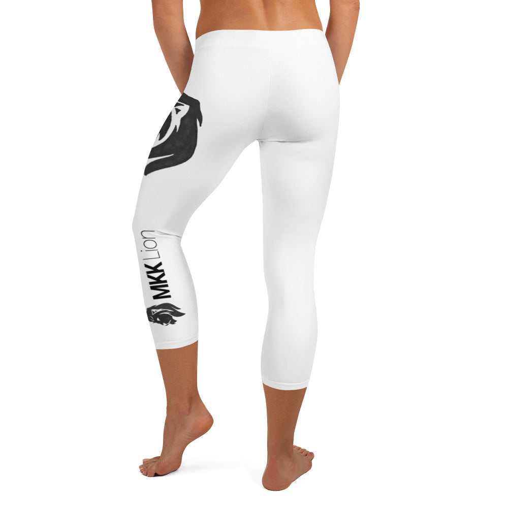 0302 Capri Leggings, Solid White