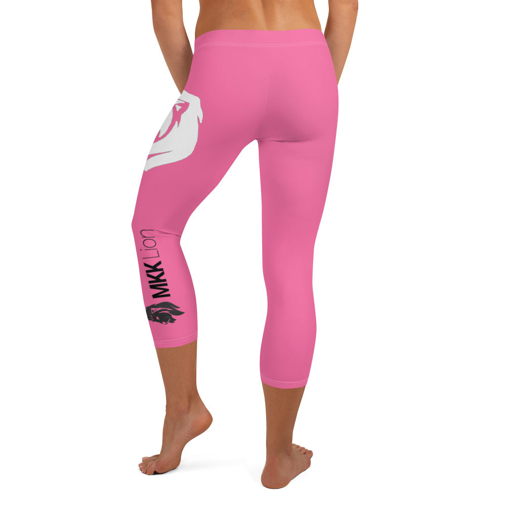 0302 Capri Leggings, Solid Pink