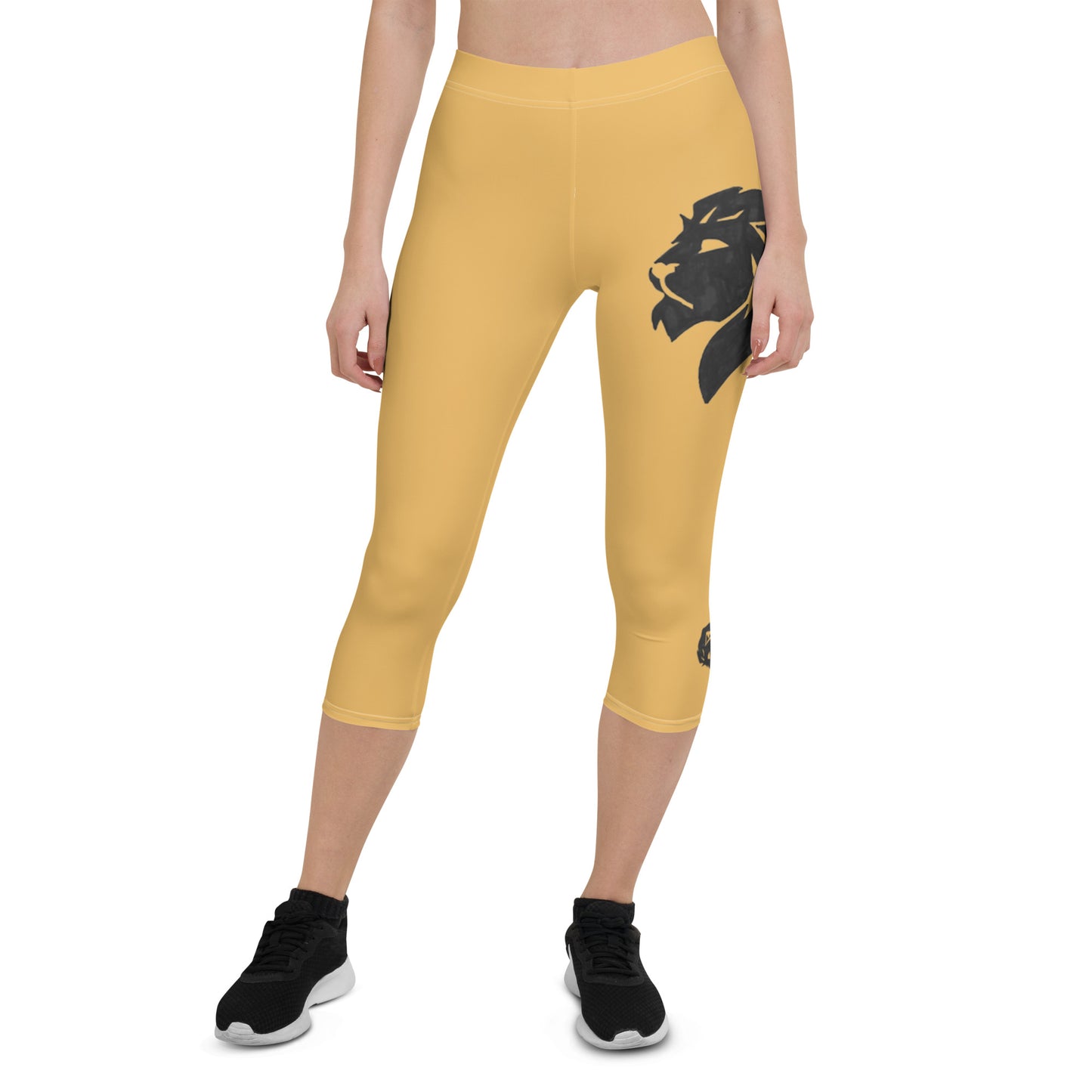 0302 Capri Leggings, Solid Gold