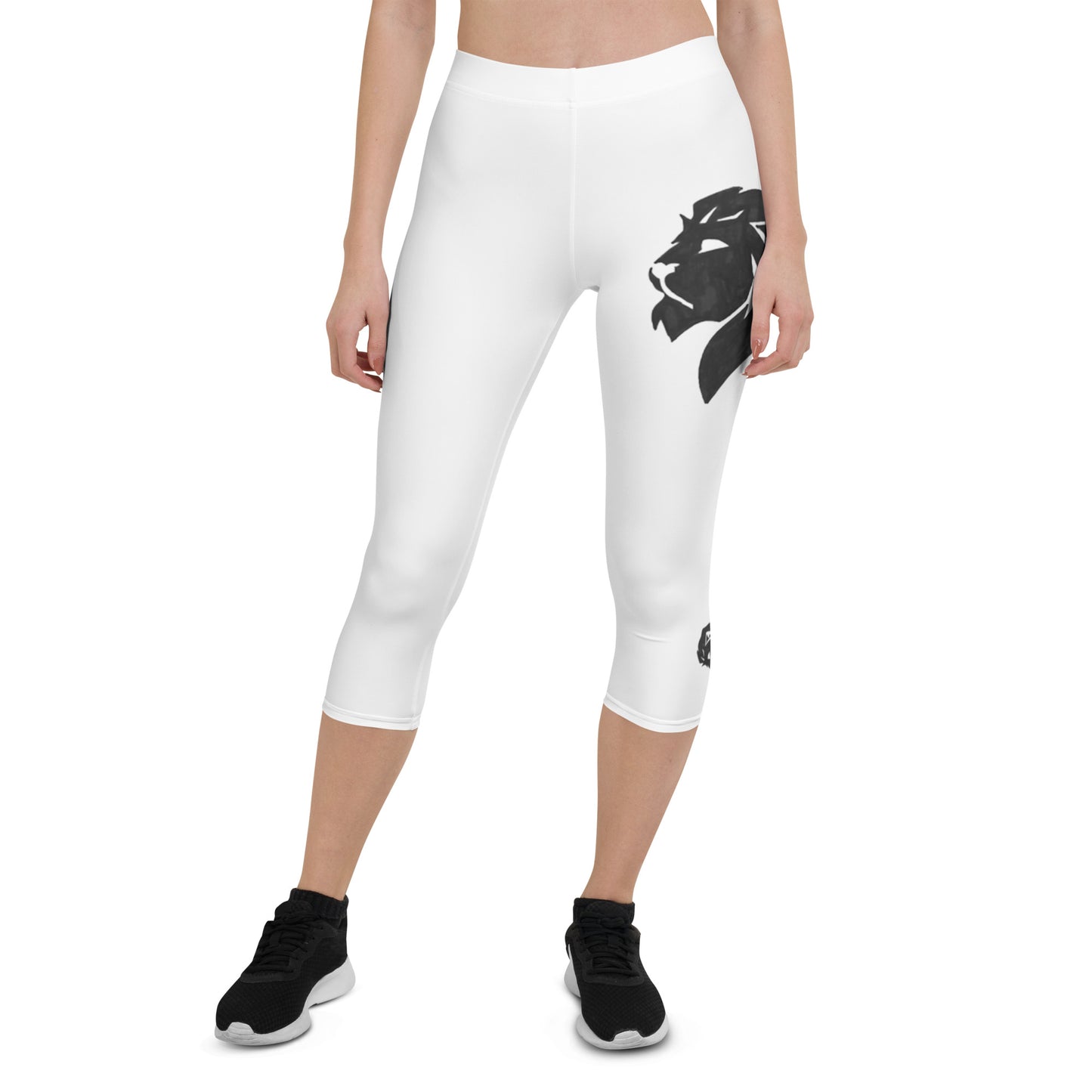 0302 Capri Leggings, Solid White