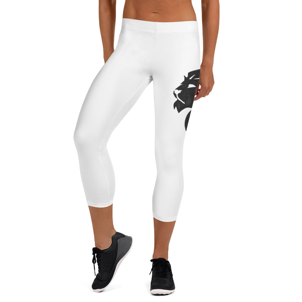 0302 Capri Leggings, Solid White