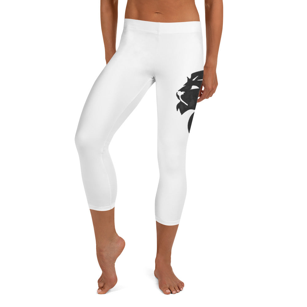 0302 Capri Leggings, Solid White