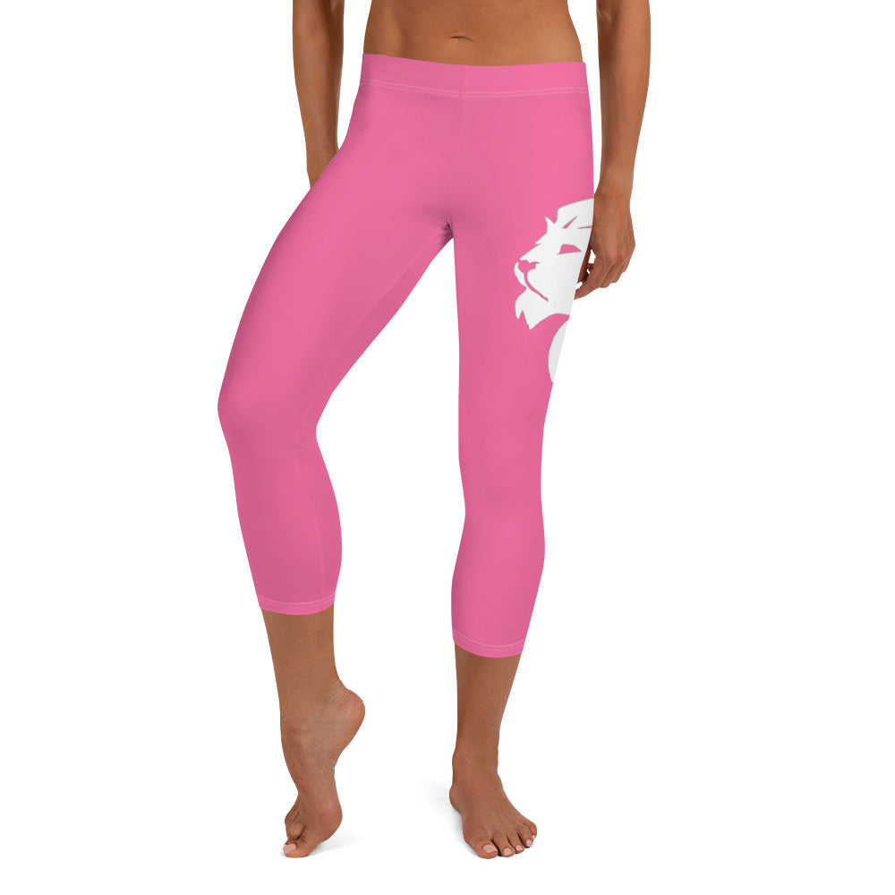 0302 Capri Leggings, Solid Pink