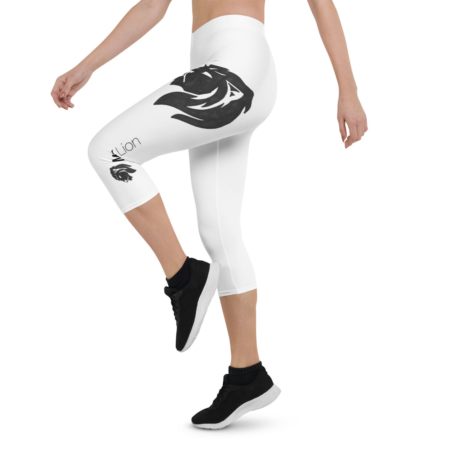 0302 Capri Leggings, Solid White