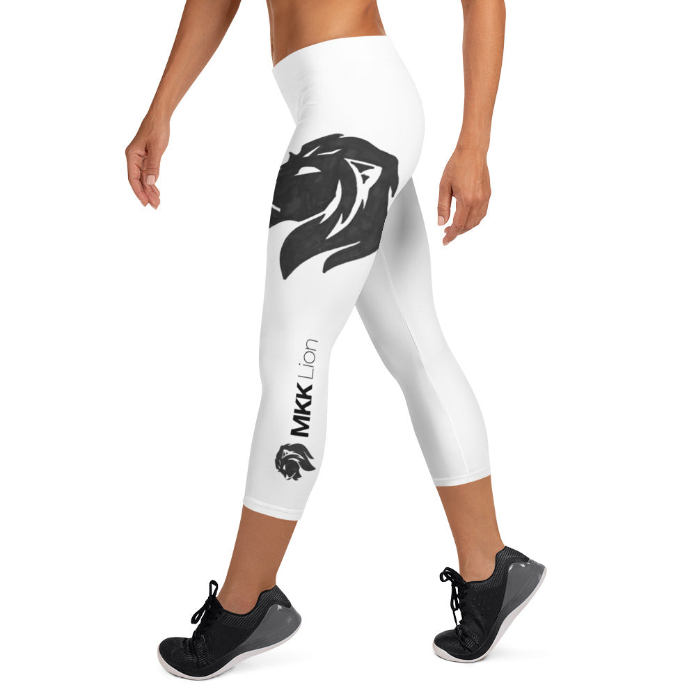 0302 Capri Leggings, Solid White