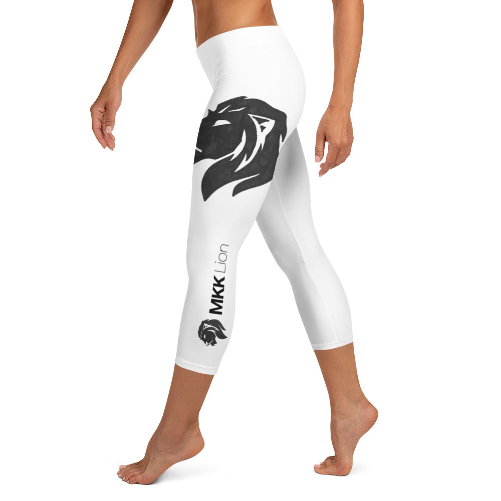 0302 Capri Leggings, Solid White