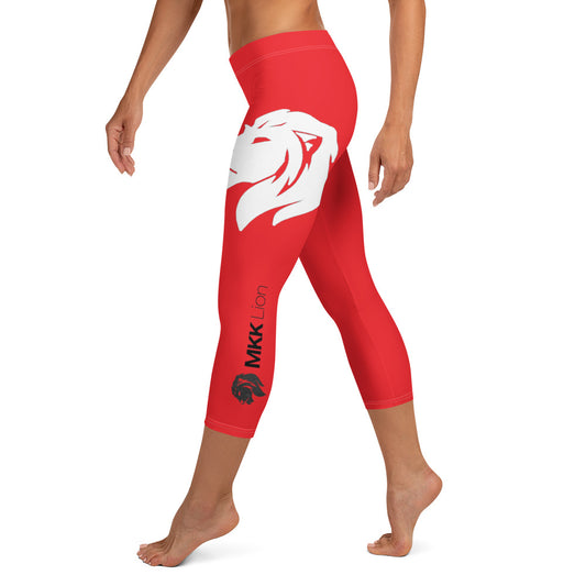 Solid Red, 0302 Capri Leggings