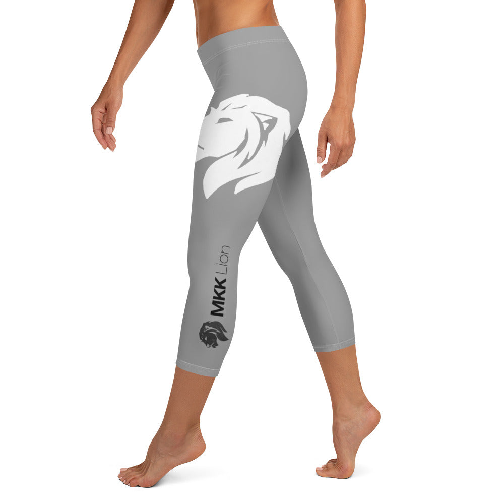 0302 Capri Leggings, Solid Grey