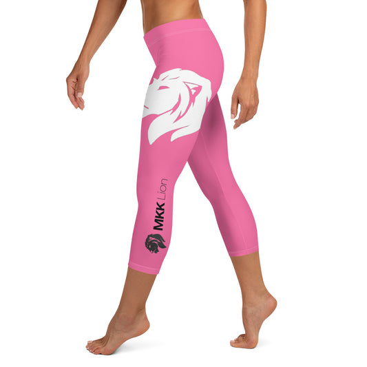 0302 Capri Leggings, Solid Pink