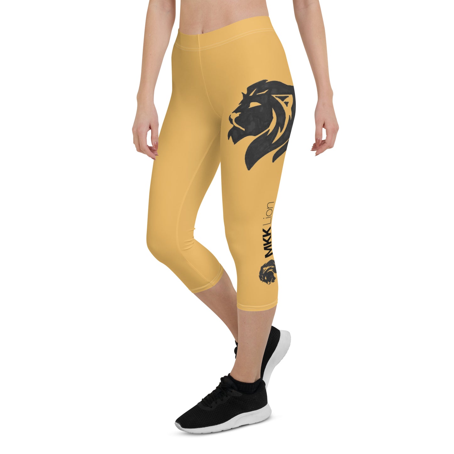 0302 Capri Leggings, Solid Gold