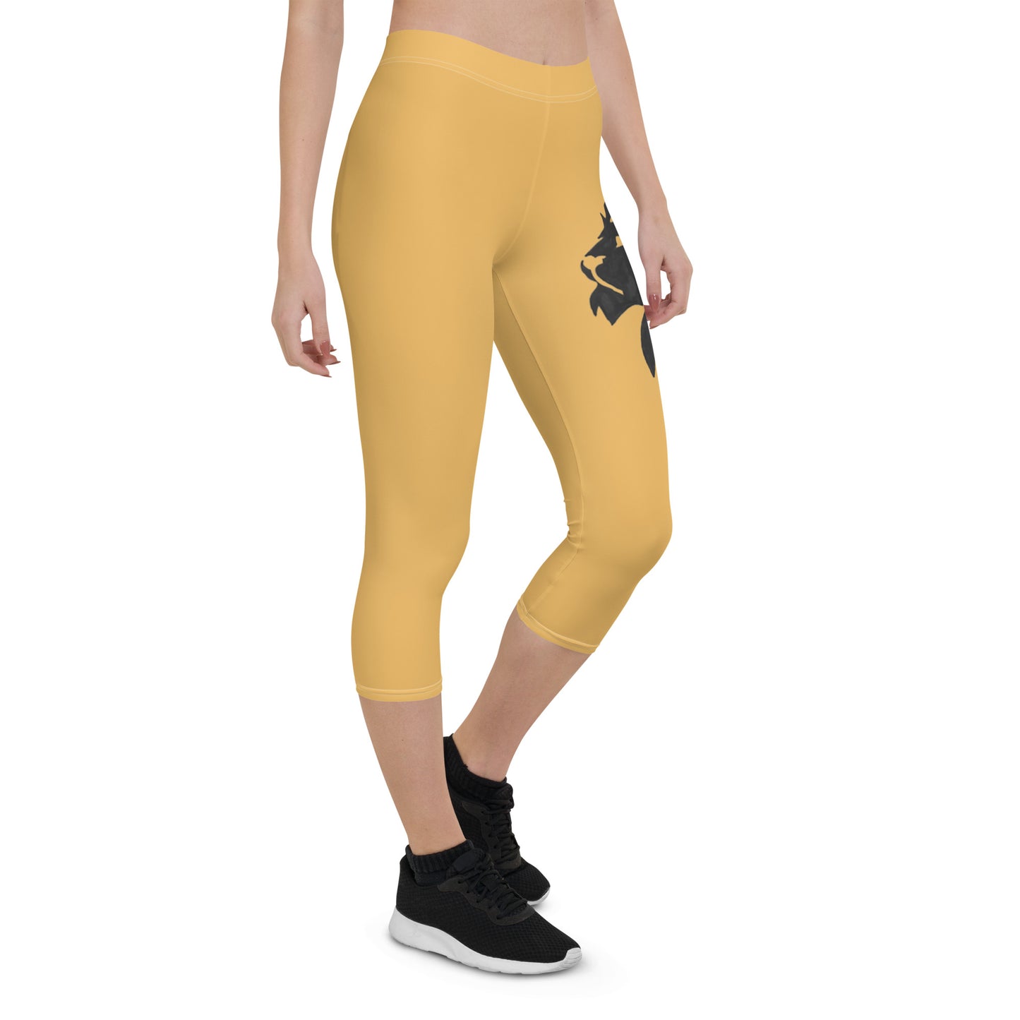 0302 Capri Leggings, Solid Gold