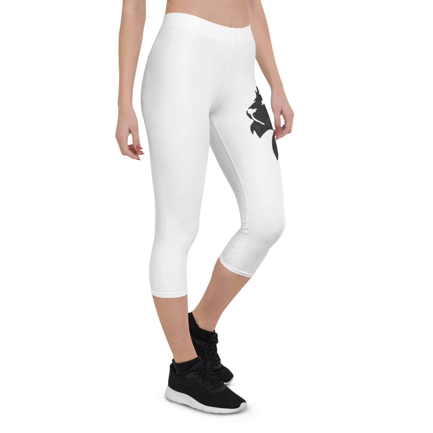 0302 Capri Leggings, Solid White