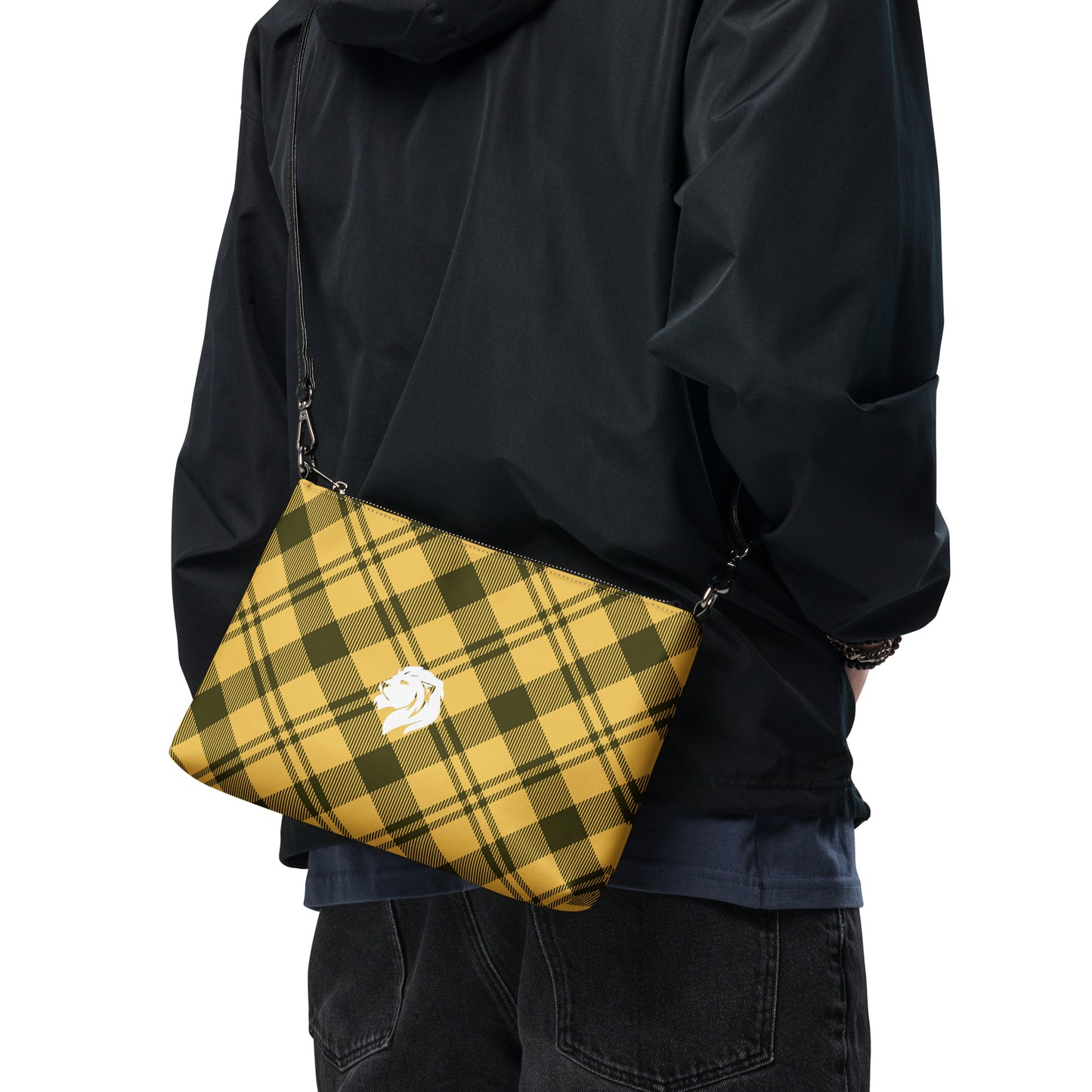 0905 Crossbody Bag, Plaid Yellow, 02