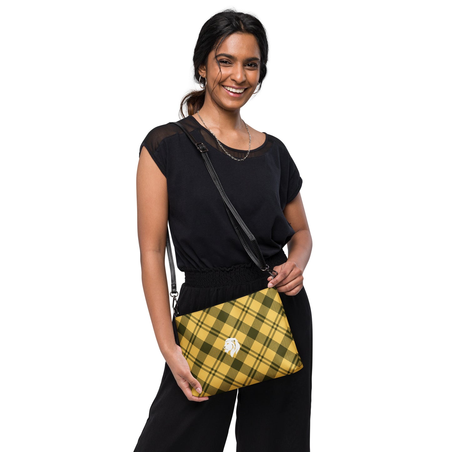 0905 Crossbody Bag, Plaid Yellow, 02