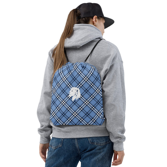 Plaid Blue, 0901 Drawstring Bag, 04