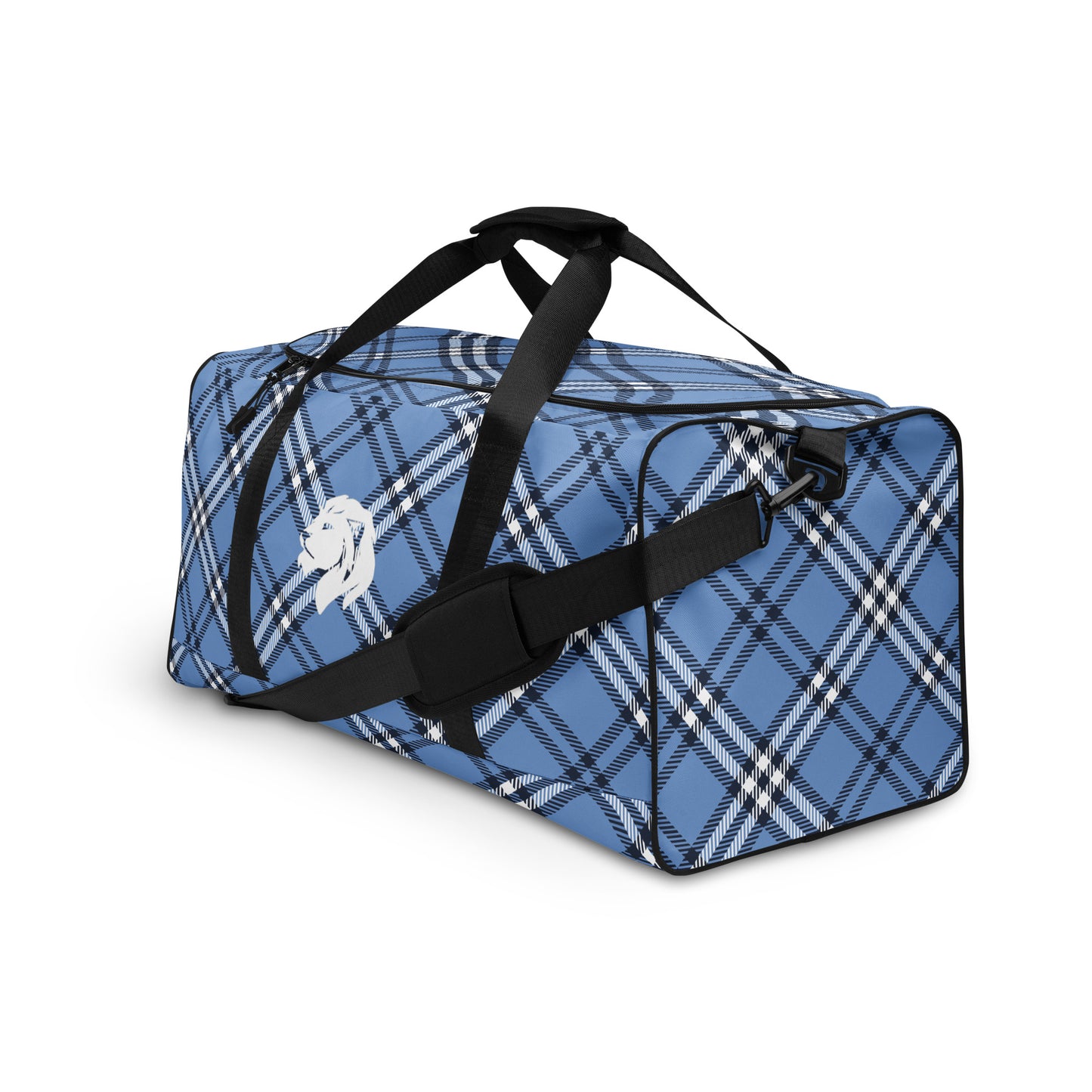 0907 Duffle Bag, Plaid Blue, 04