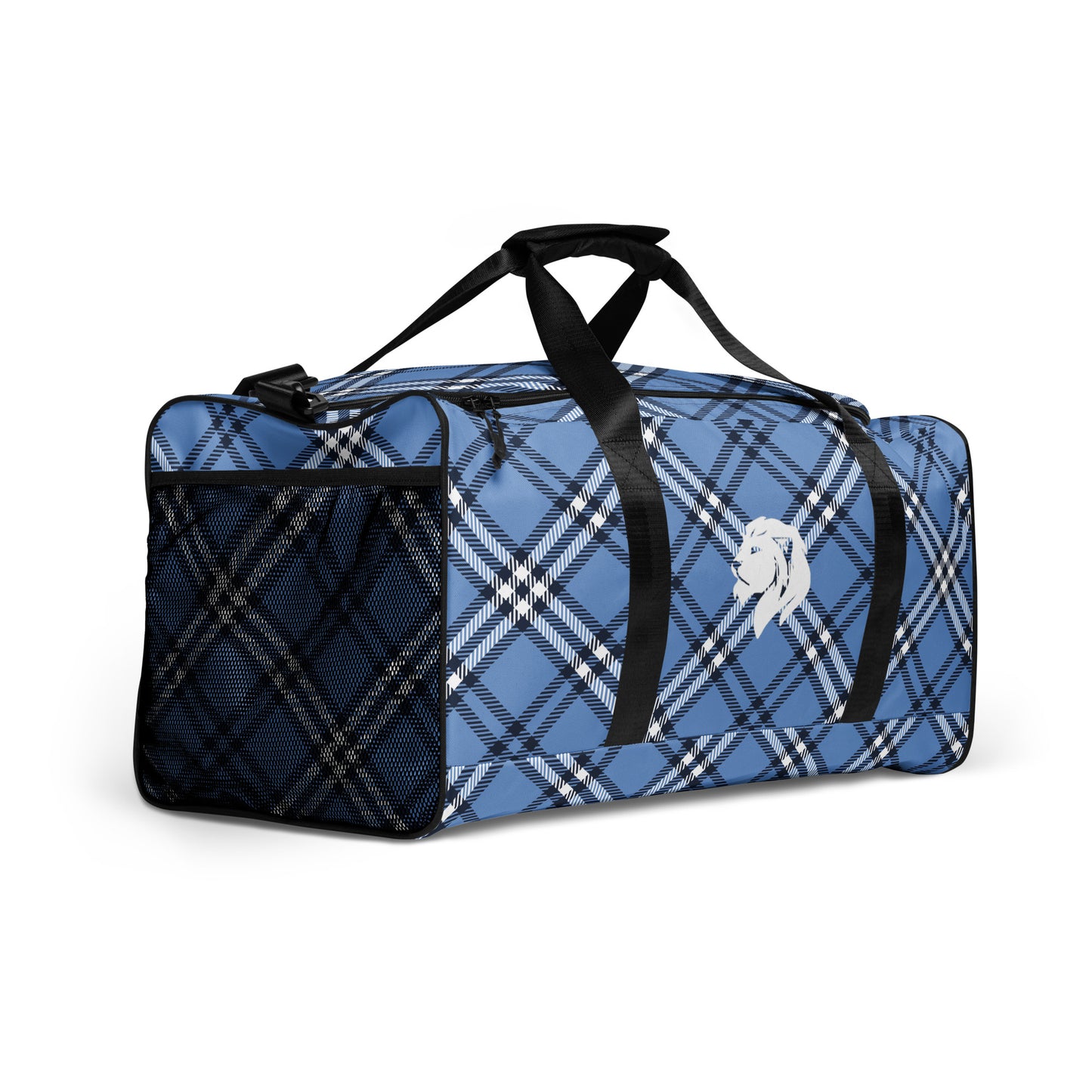 0907 Duffle Bag, Plaid Blue, 04