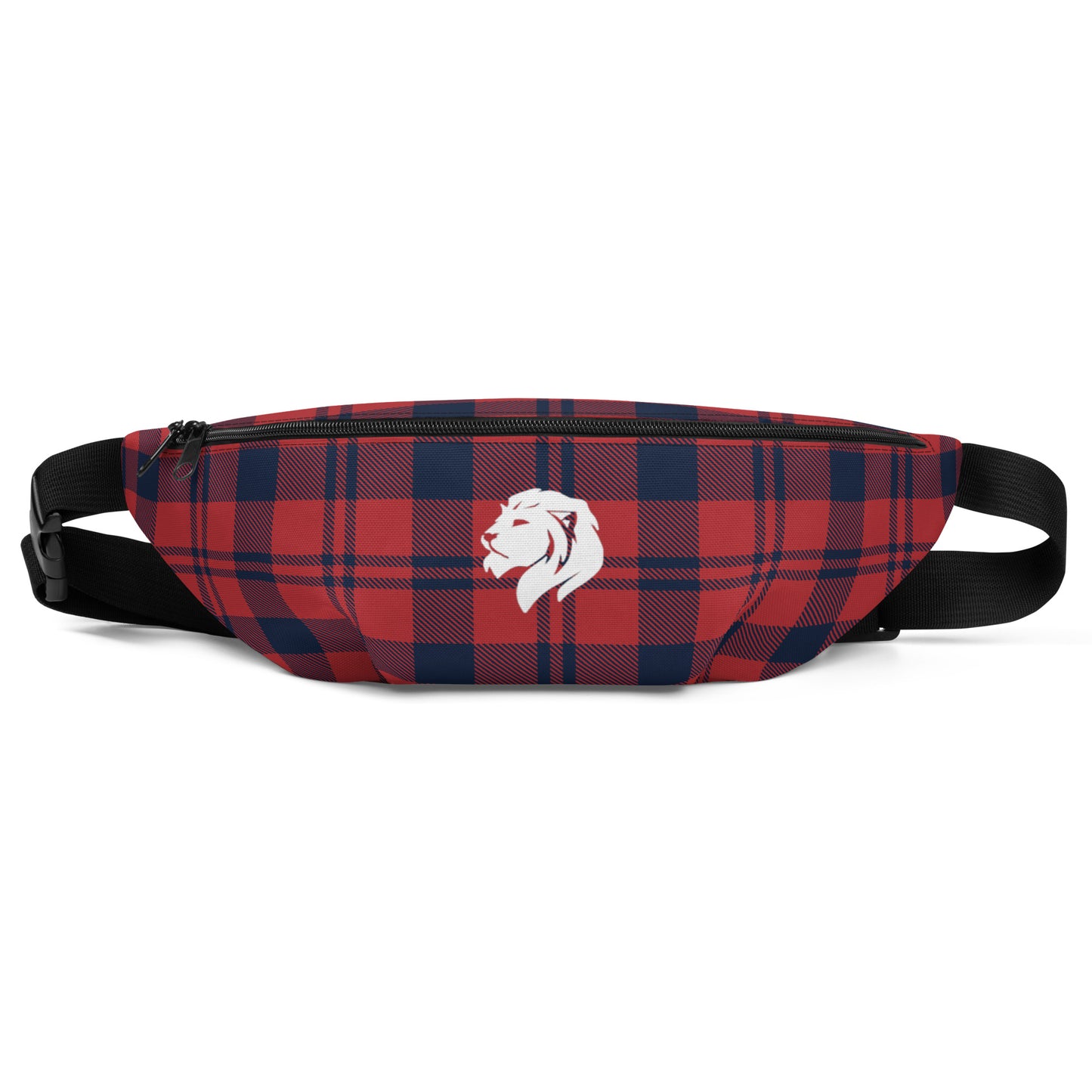 0903 Fanny Pack, Plaid Red and Blue, 02