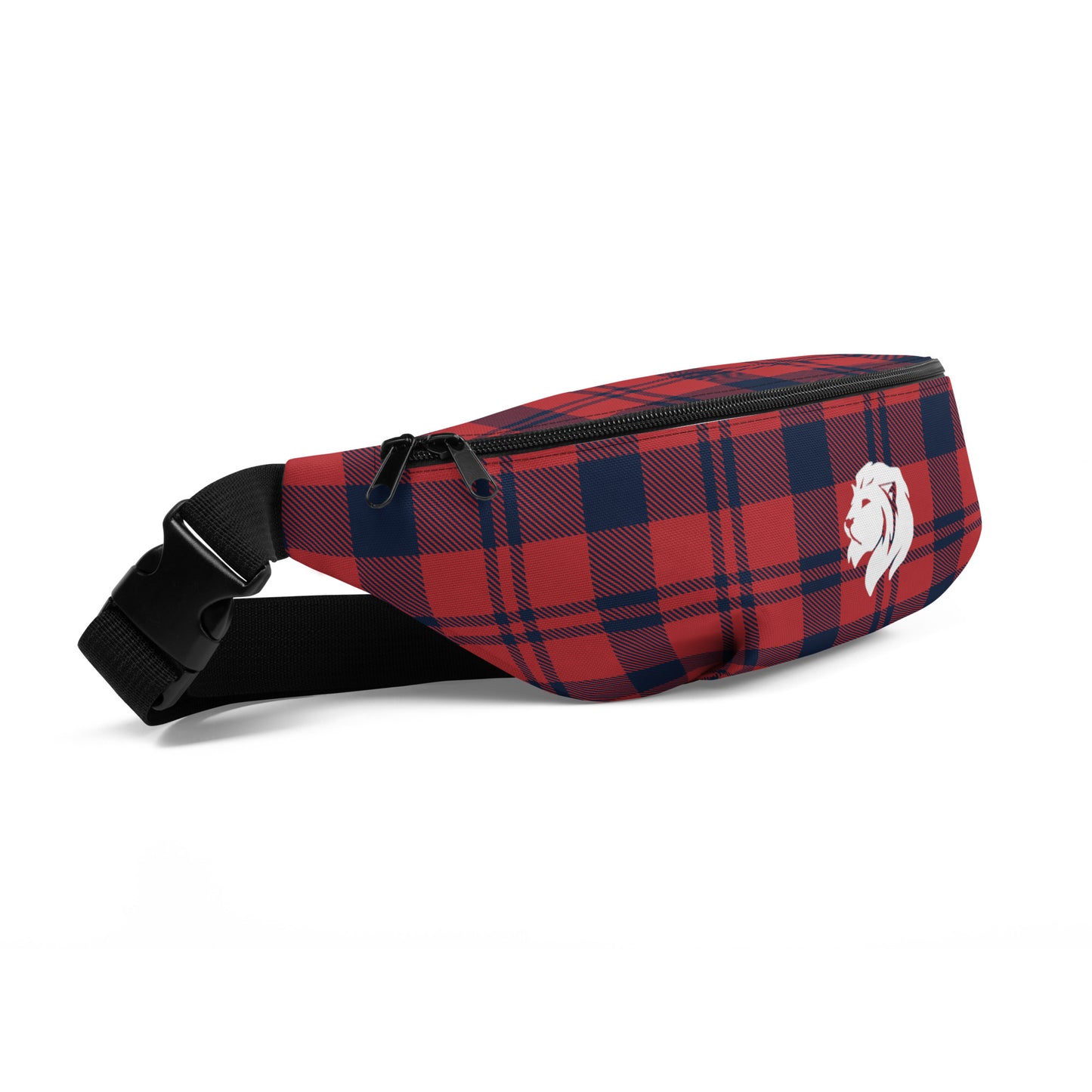 0903 Fanny Pack, Plaid Red and Blue, 02