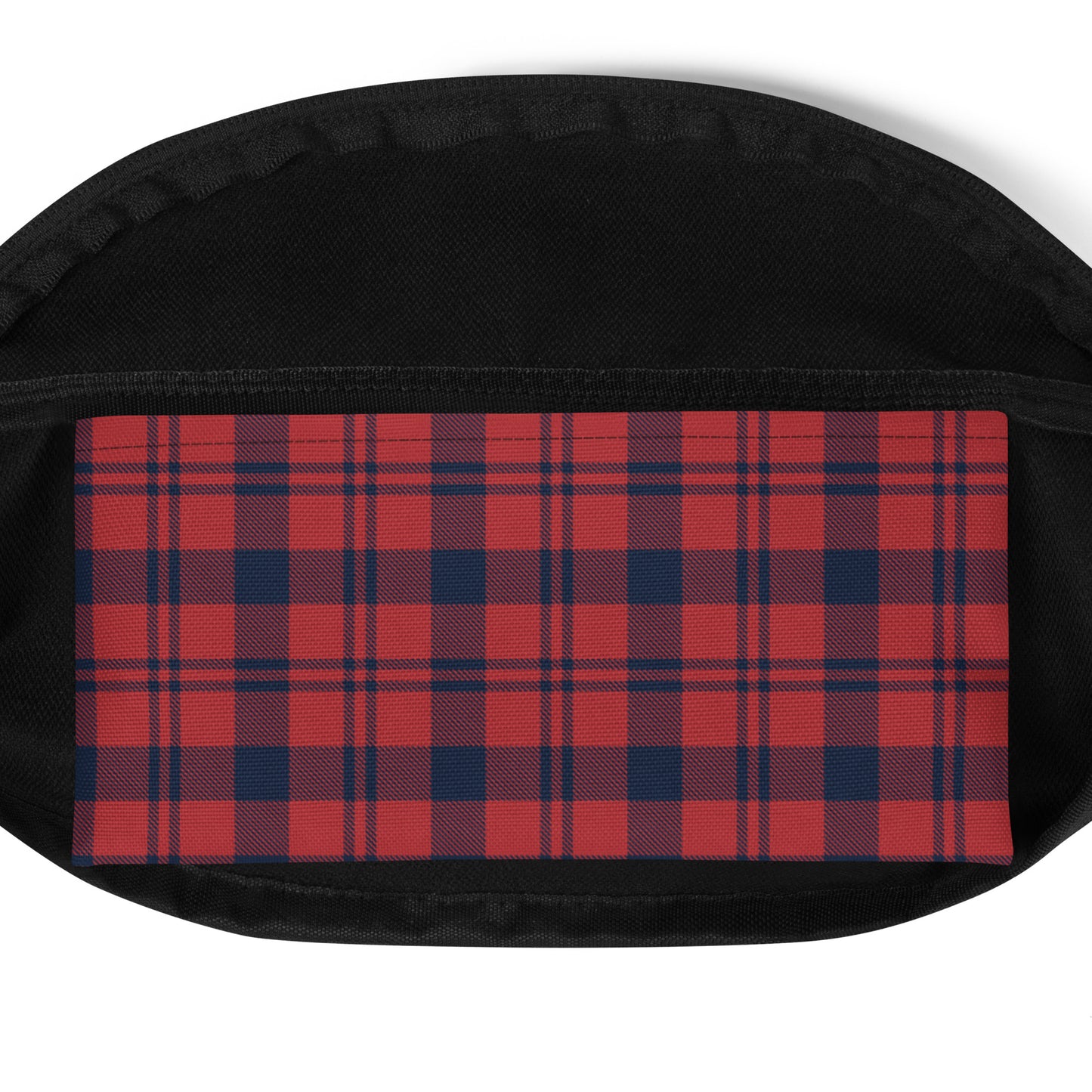 0903 Fanny Pack, Plaid Red and Blue, 02