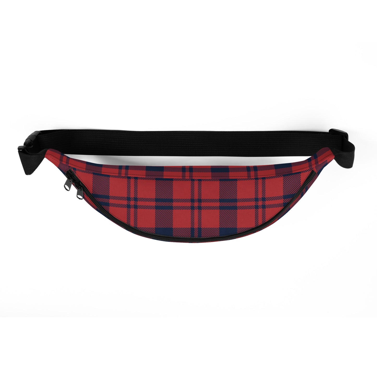 0903 Fanny Pack, Plaid Red and Blue, 02