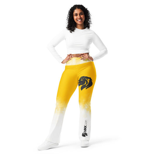 Gradient White to Yellow, 0305 Flared Leggings