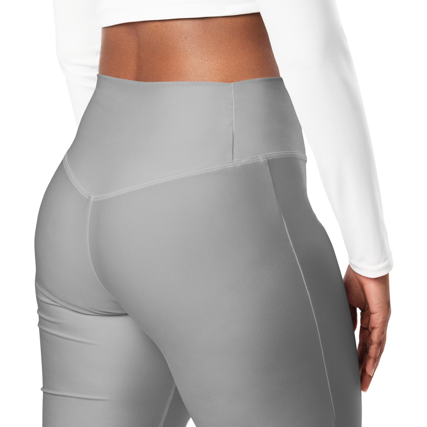 0305 Flared Leggings, Solid Grey