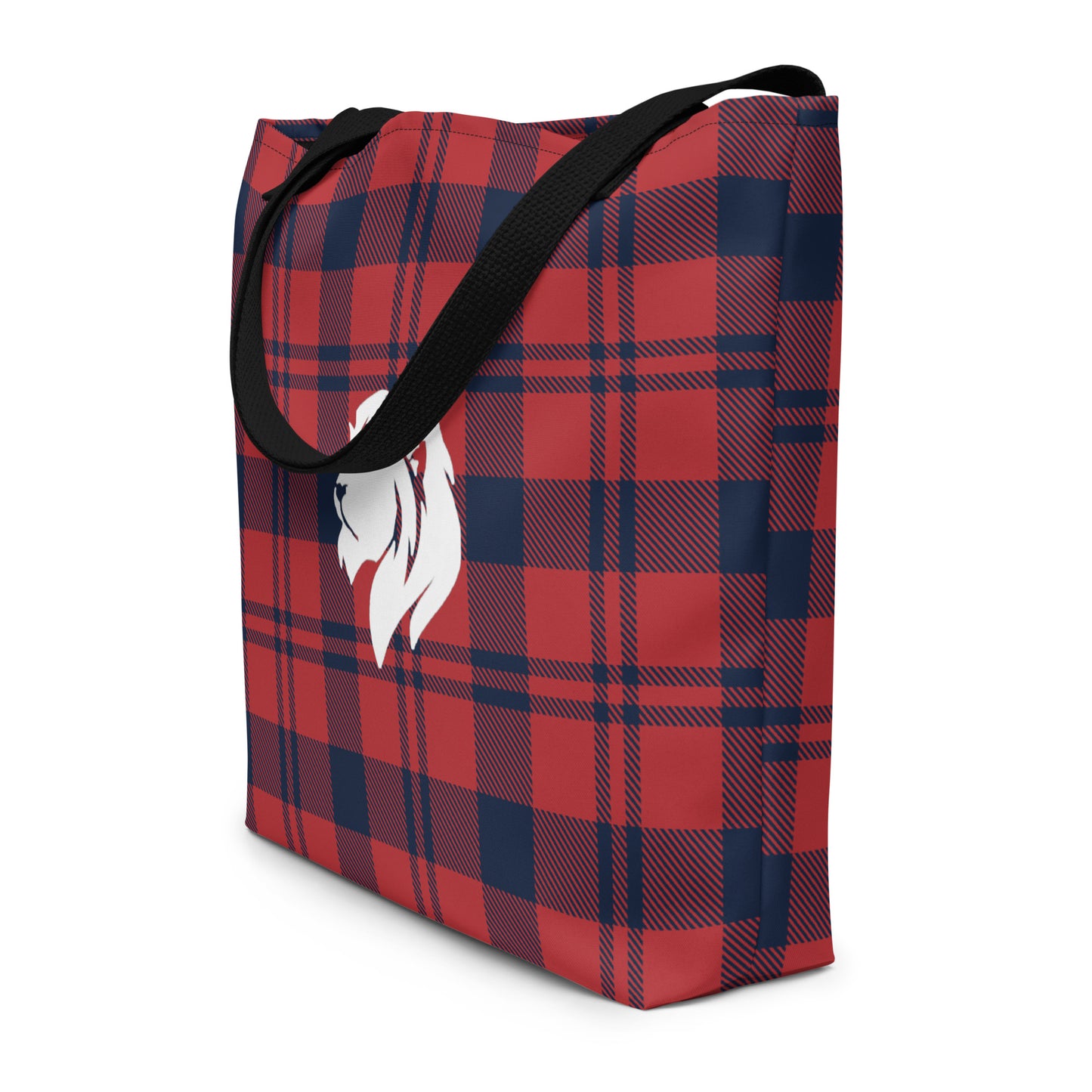 0902 Tote Bag, Plaid Red and Blue, 04