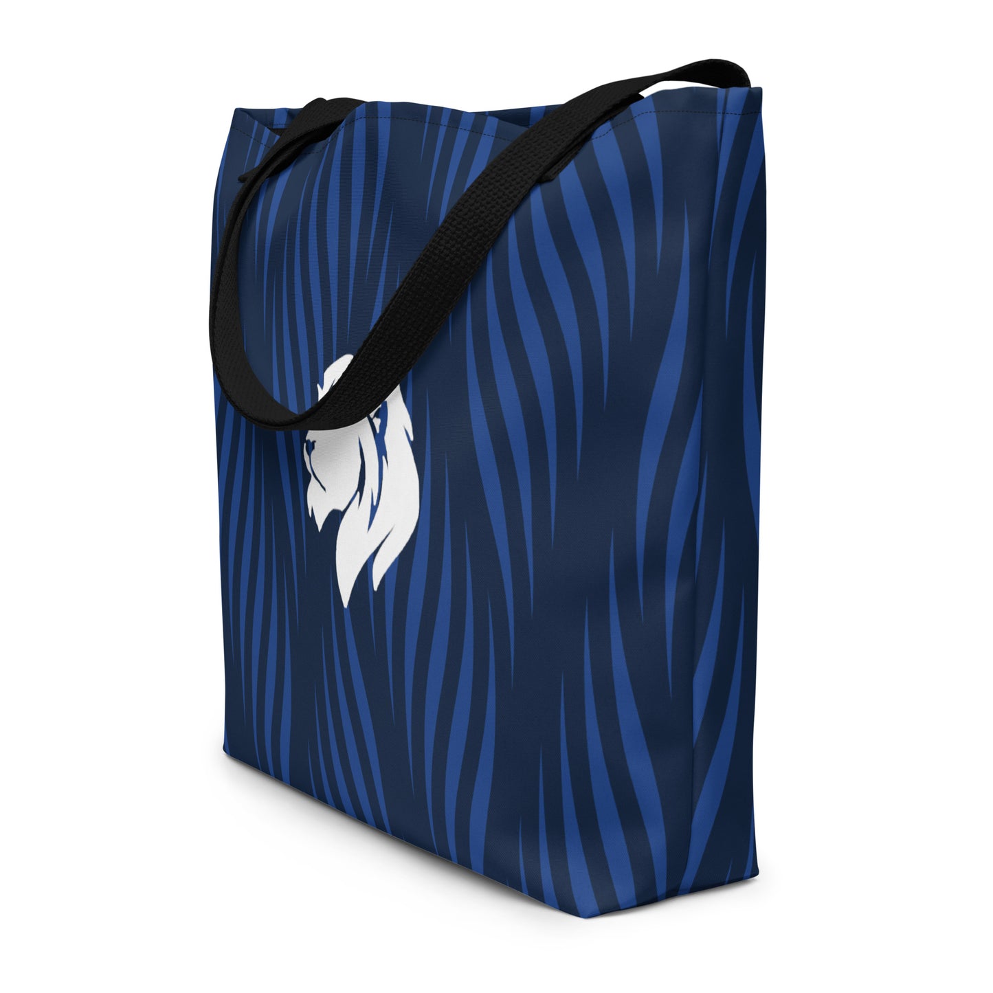 0902 Tote Bag, Dark Blue Waves, 04