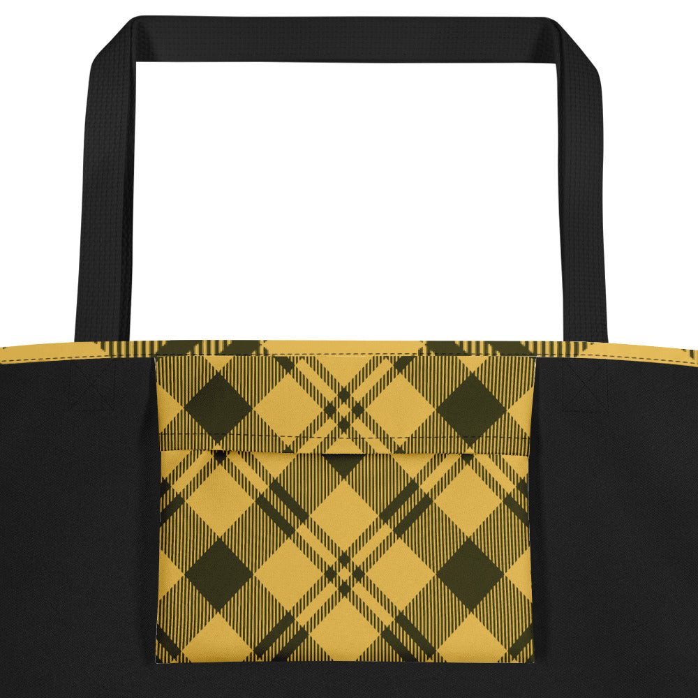 0902 Tote Bag, Plaid Yellow, 04