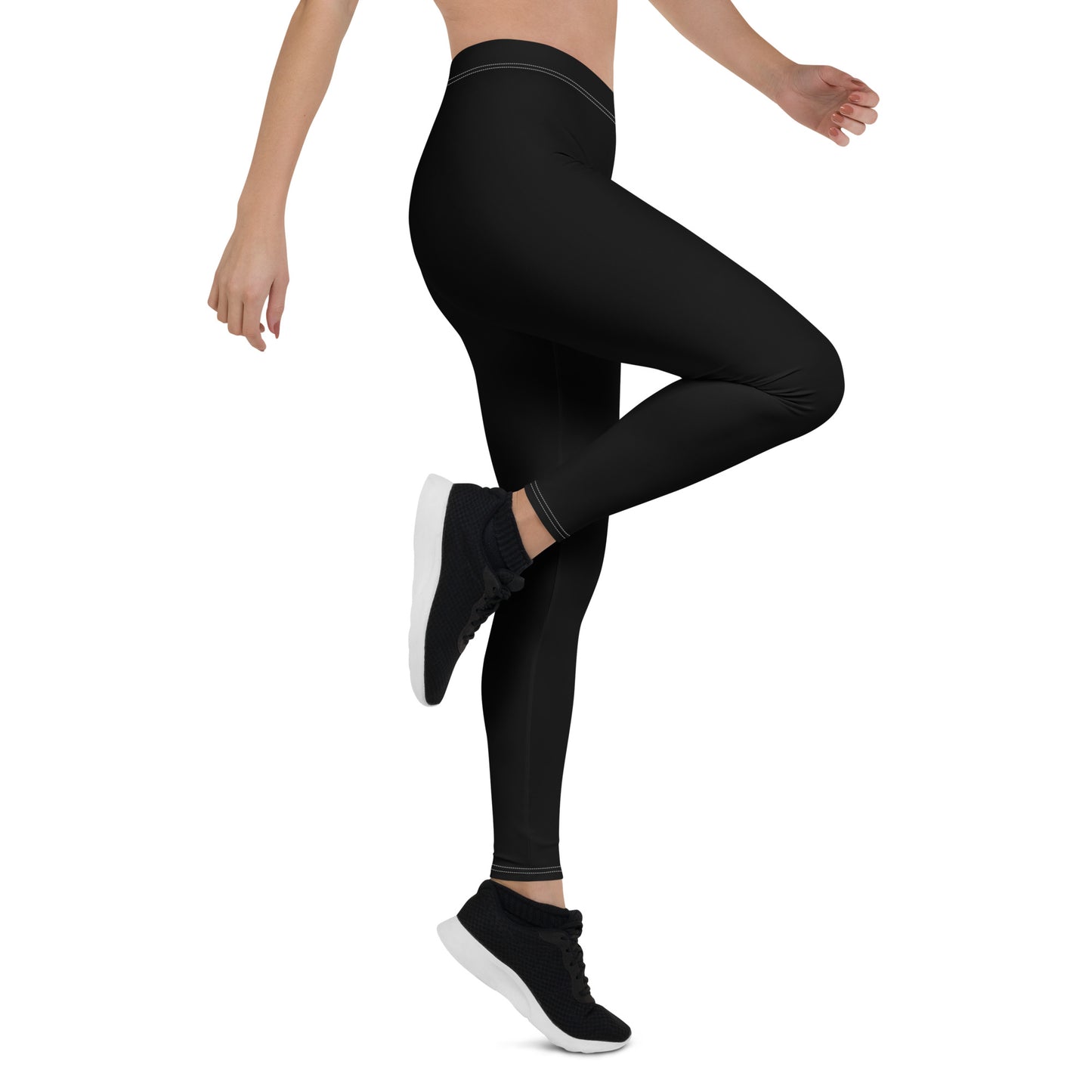 0303 Full-length Leggings, Solid Black