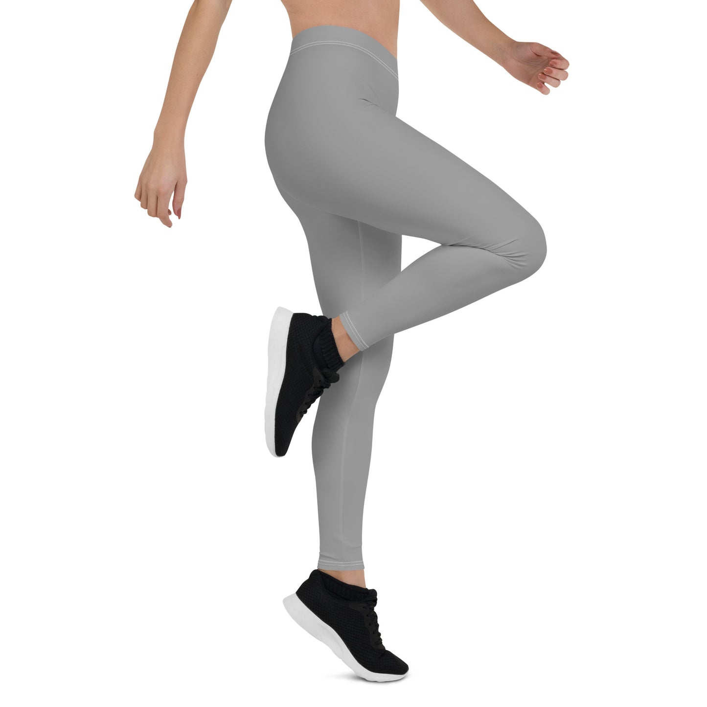 0303 Full-length Leggings, Solid Grey