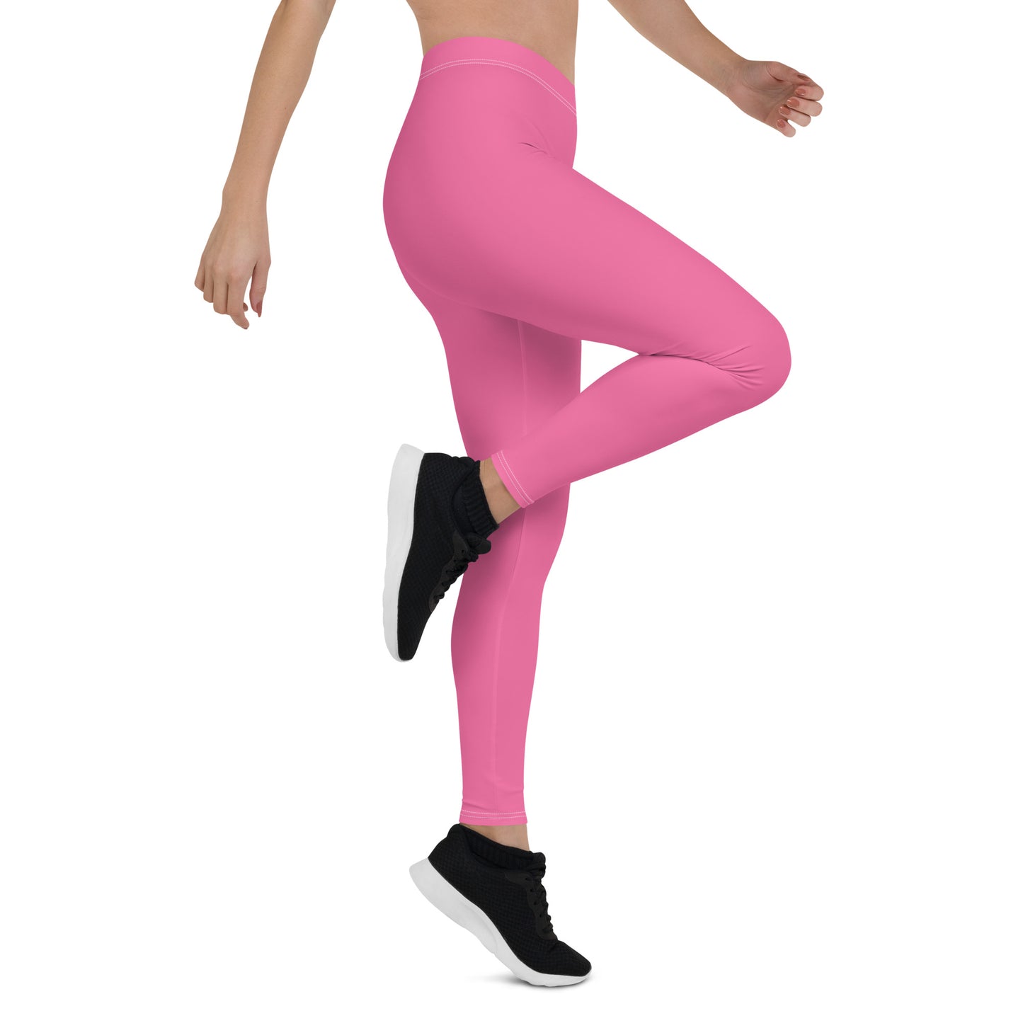 0303 Full-length Leggings, Solid Pink