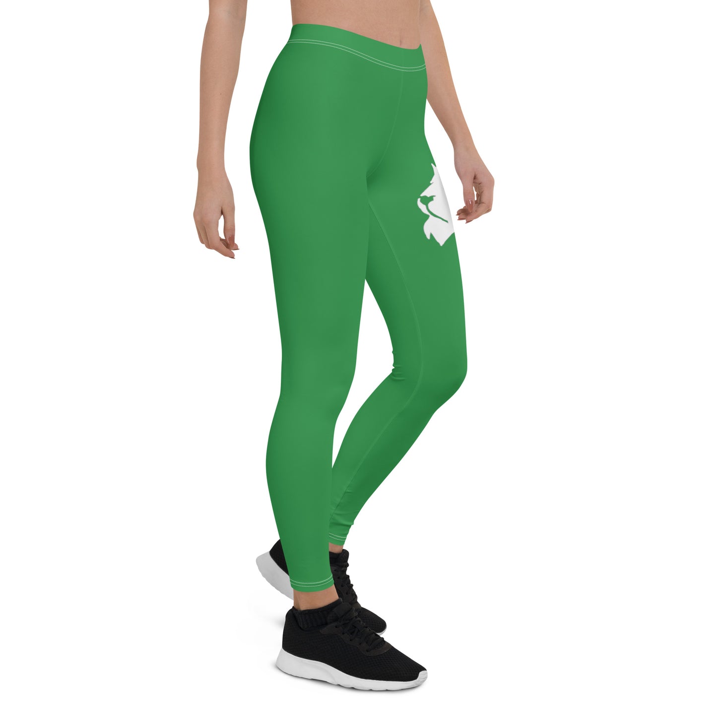 0303 Full-length Leggings, Solid Green