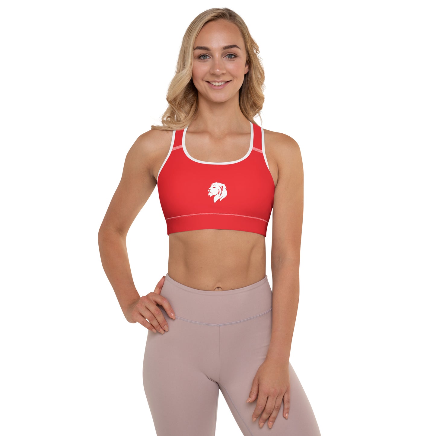 0501 Sports Bra, Solid Red, 03