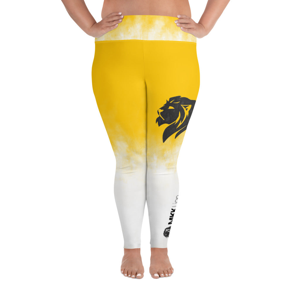 0304 Plus Leggings, Gradient White to Yellow,