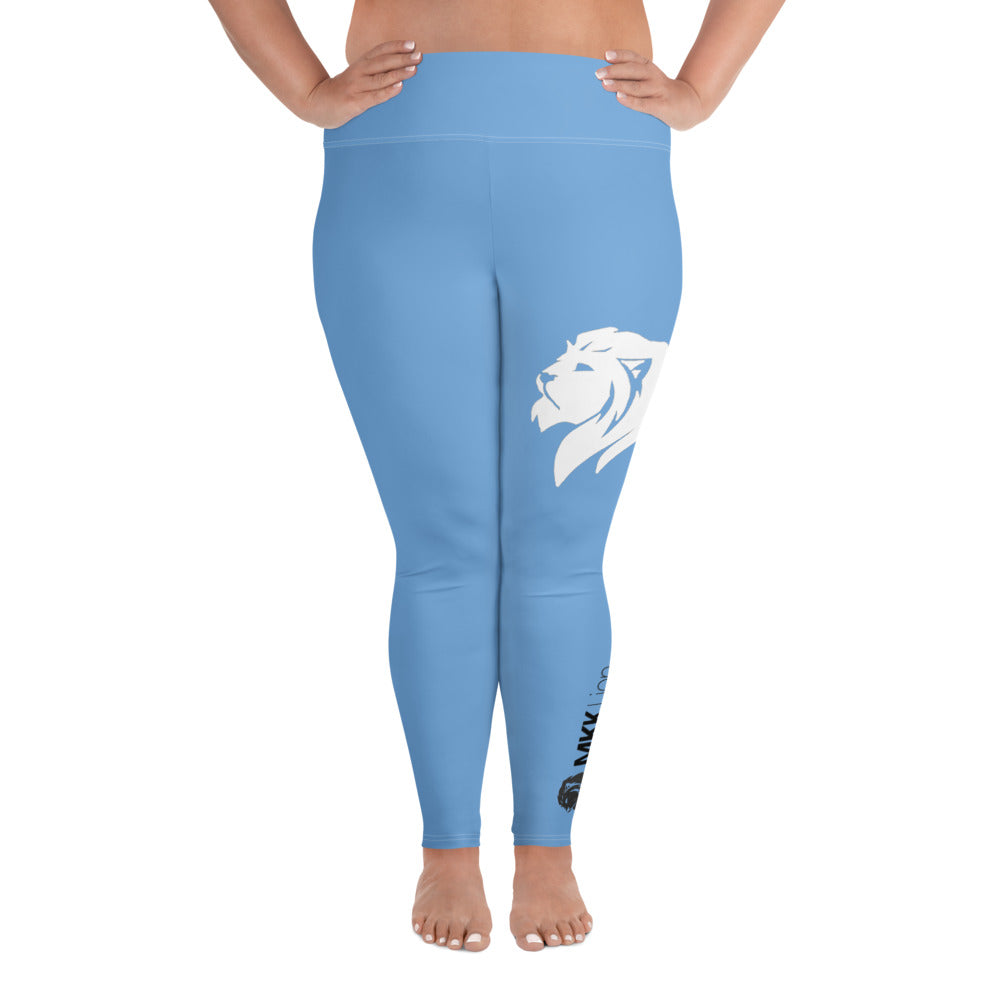 0304 Plus Leggings, Solid Blue