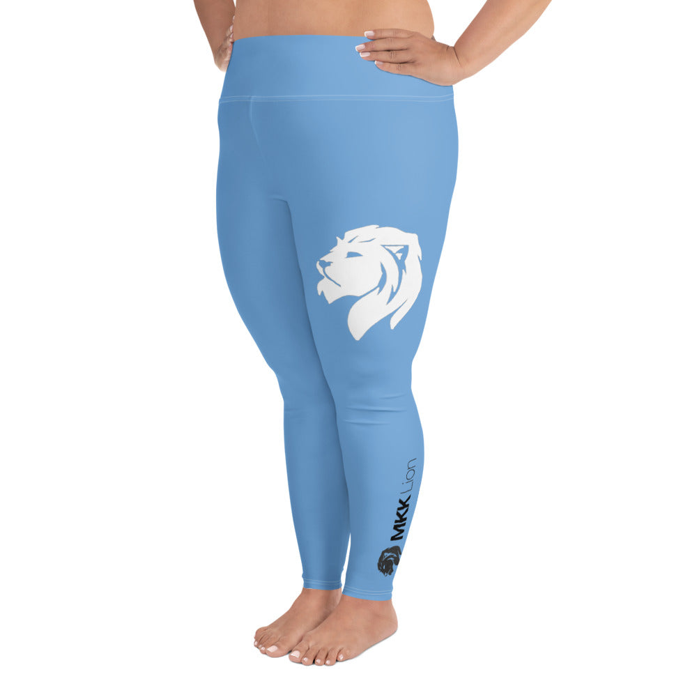 0304 Plus Leggings, Solid Blue