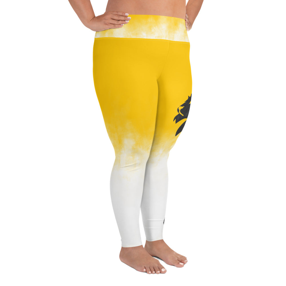 0304 Plus Leggings, Gradient White to Yellow,