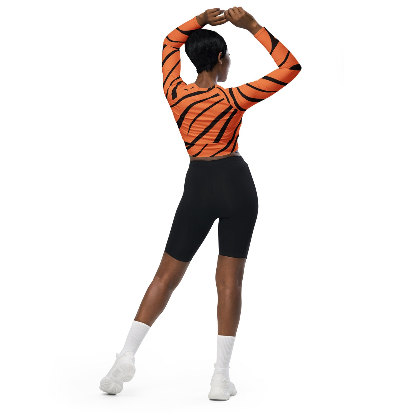 0103 Long-Sleeve Crop Top, Tiger, 02