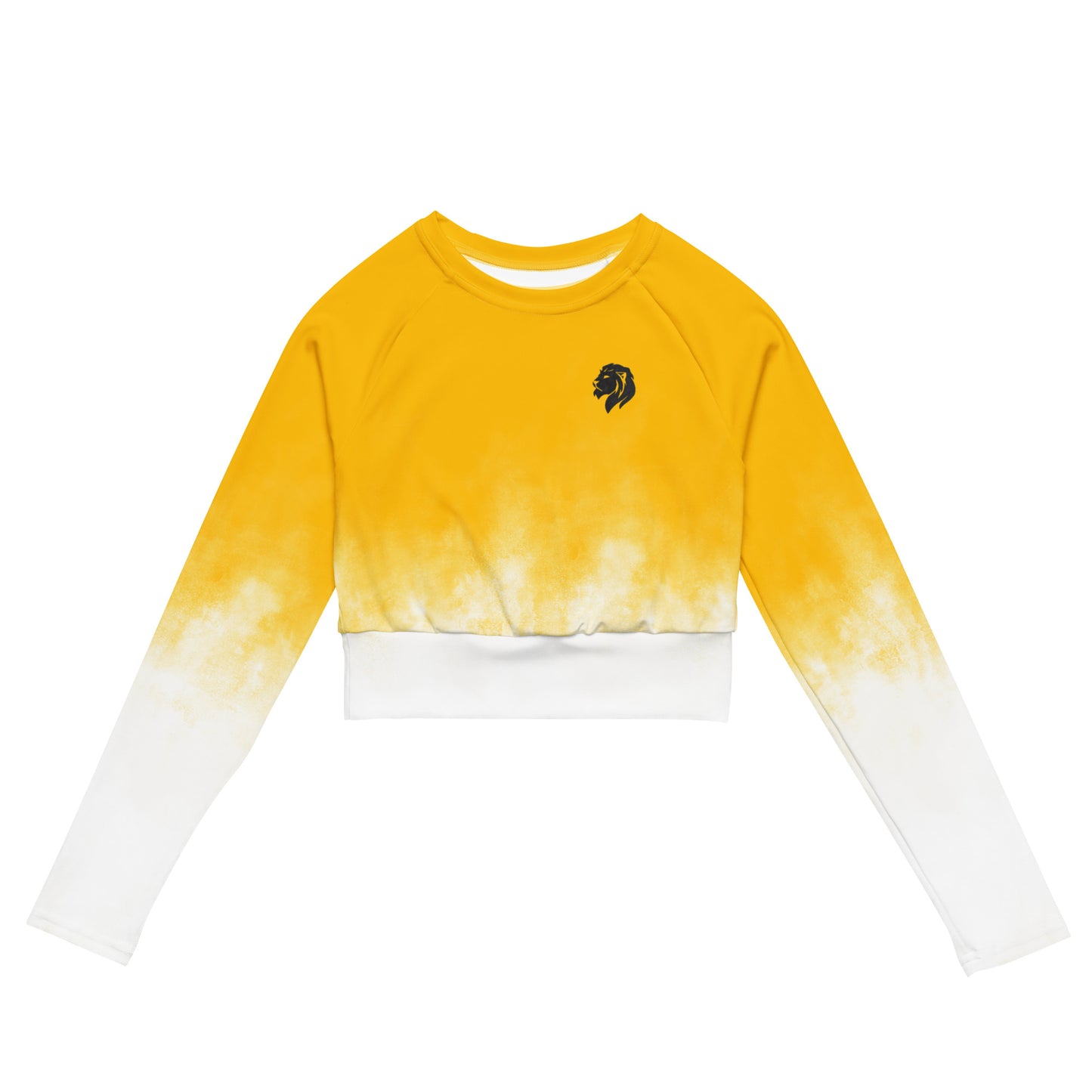 0103 Long-Sleeve Crop Top, Gradient White to Yellow, 02