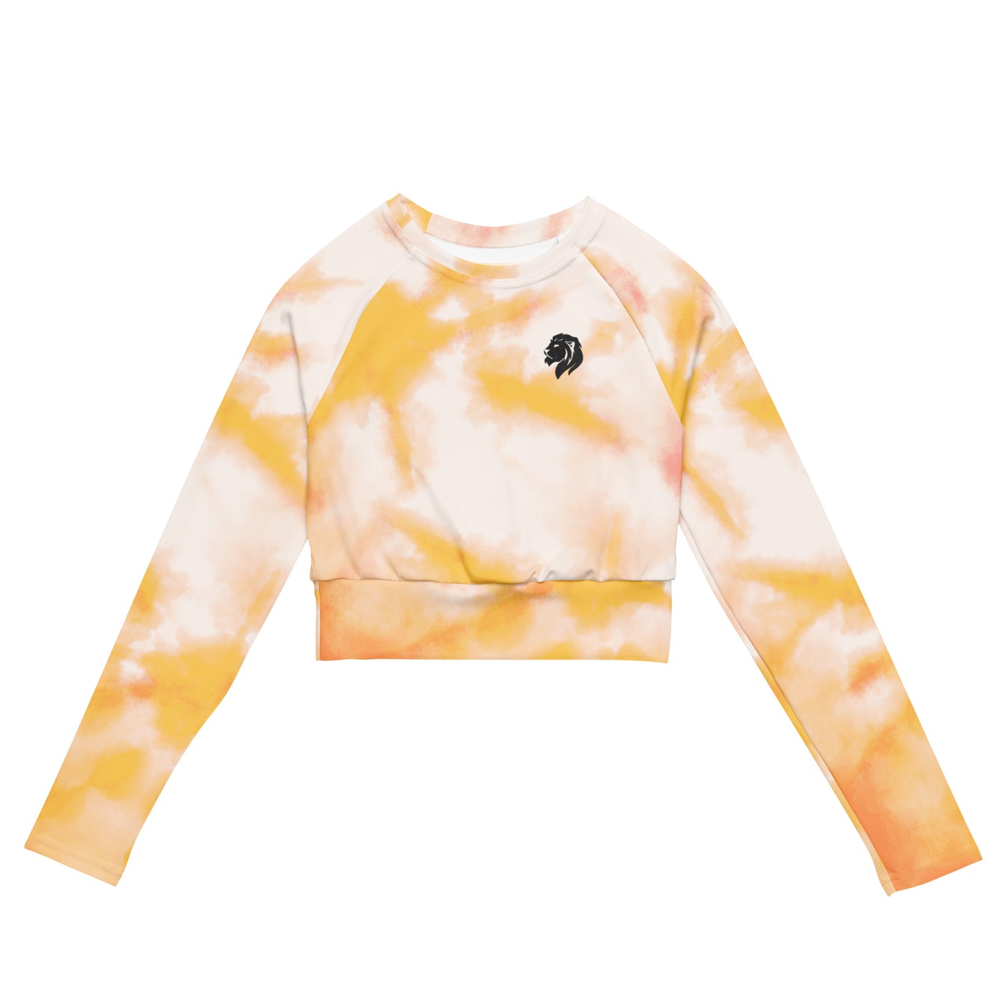 0103 Long-Sleeve Crop Top, Tie Dye Orange, 02