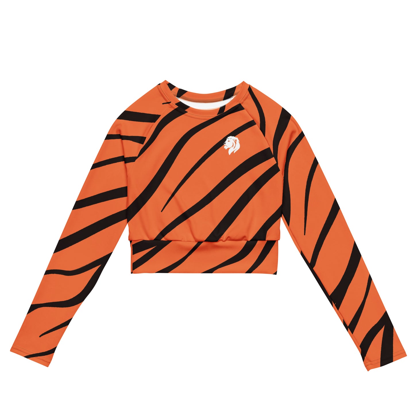 0103 Long-Sleeve Crop Top, Tiger, 02