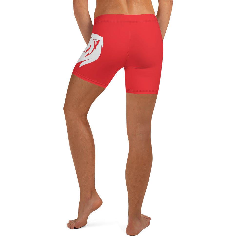 0301 Shorts Leggings, Solid Red