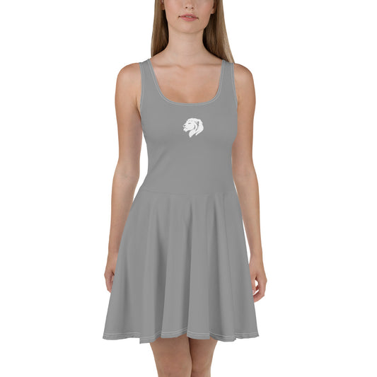 Solid Grey, 0403 Skater Dress, 02