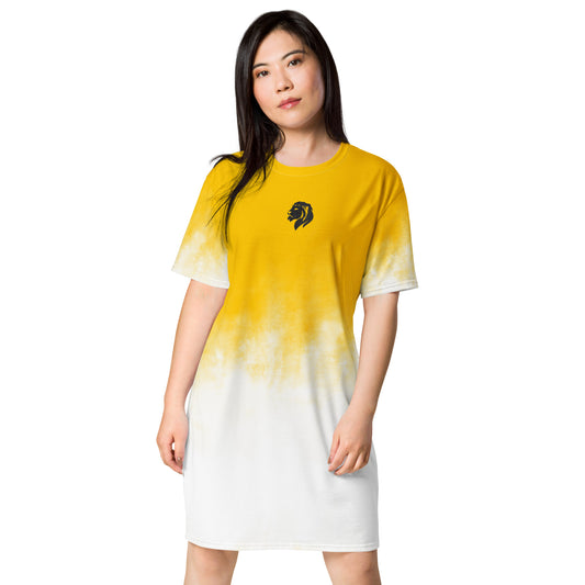 Gradient White to Yellow, 0402 T-Shirt Dress, 03