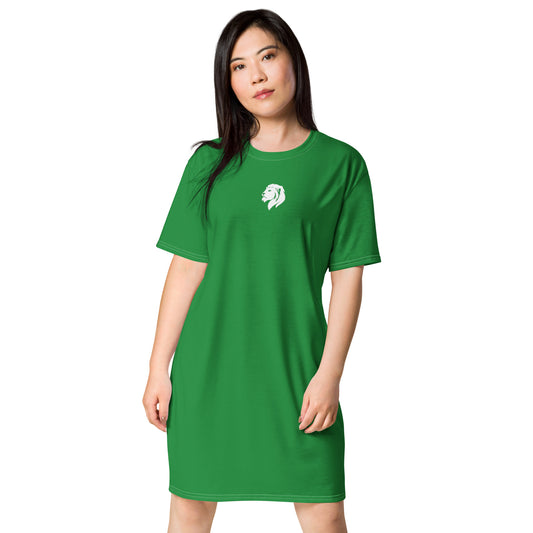 Solid Green, 0402 T-Shirt Dress, 03