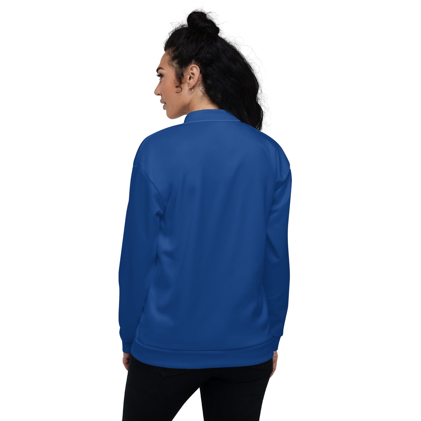 0601c Unisex Bomber Jacket, Solid Blue, 02